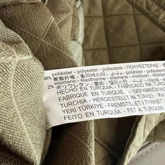 WOMENS  ZARA QUILTED GREEN ARMY VEST JACKET SZ SMALL - Picture 10 of 10